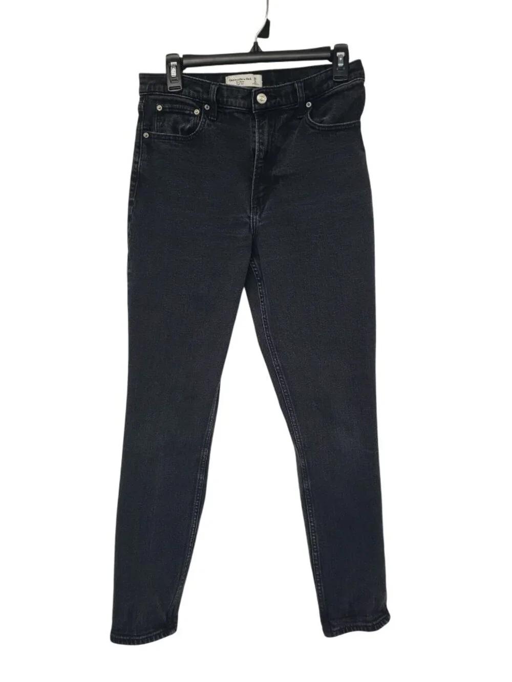 Abercrombie & Fitch Black Jeans The Skinny High Rise Size 28 6 Long - Picture 1 of 10